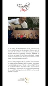 CONCIERTO DE FRASKITO CON ‘TIERRA Y SANGRE’ EN LA ROTONDA DEL PARQUE MUNICIPAL DE ELCHE